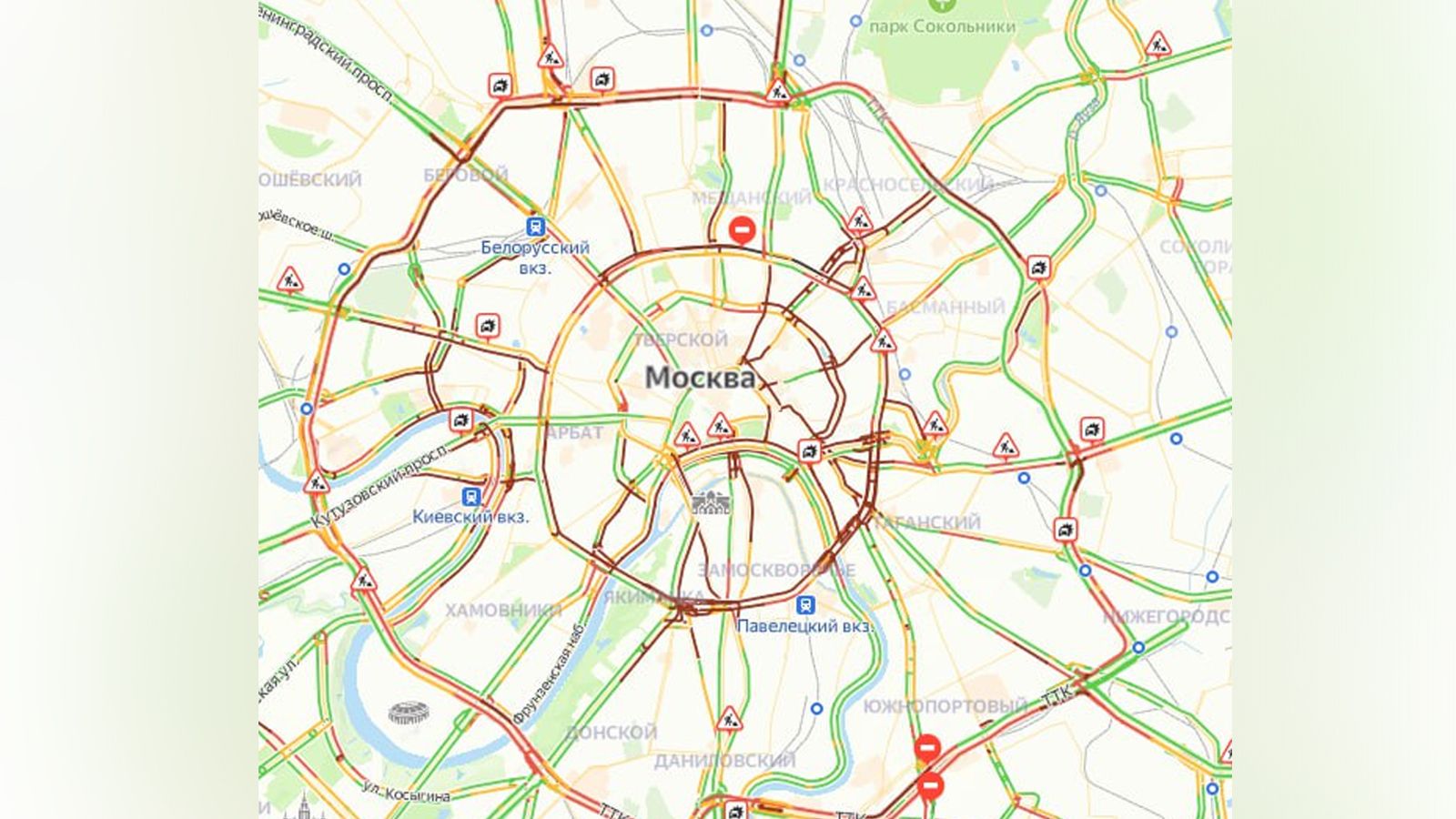 Карта дорог москвы с направлением движения