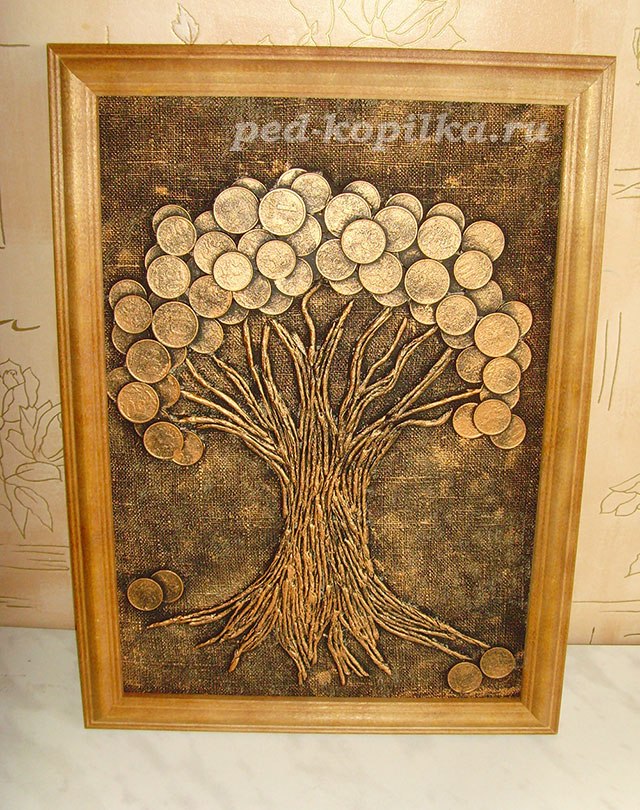 Денежное дерево из монет