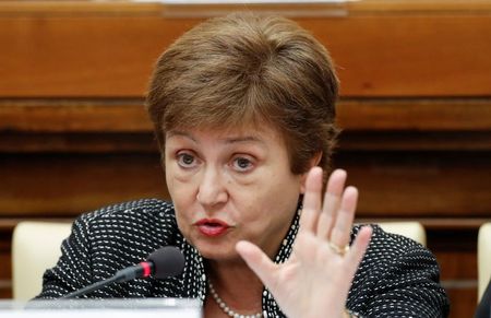 IMF Managing Director Kristalina Georgieva speaks during a conference hosted by the Vatican on economic solidarity, at the Vatican, February 5, 2020. REUTERS/Remo Casilli