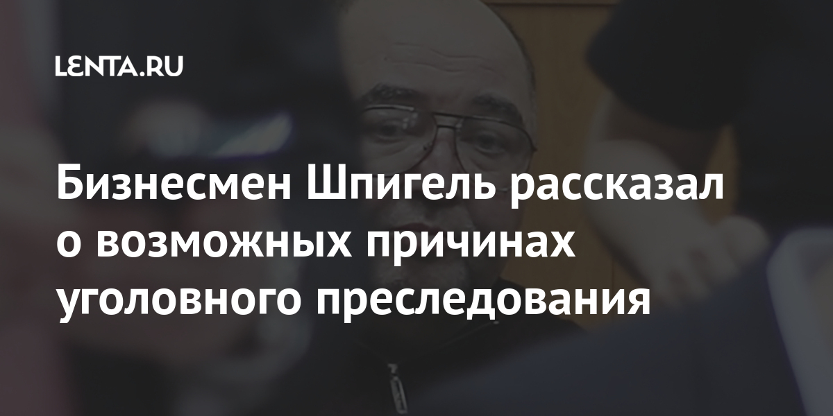 Бизнесмен Шпигель рассказал о возможных причинах уголовного преследования Силовые структуры