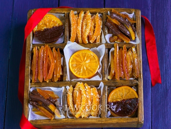 Рецепт цукатов из апельсиновых корок в домашних условиях