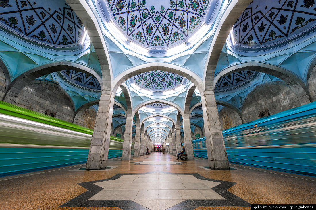 Ташкентский метрополитен — музей под землёй метро,Ташкент,Узбекистан