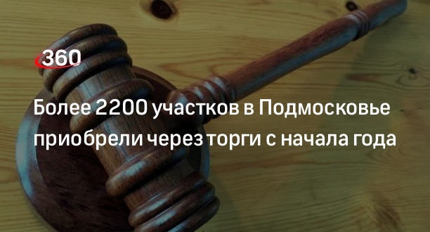 Более 2200 участков в Подмосковье приобрели через торги с начала года