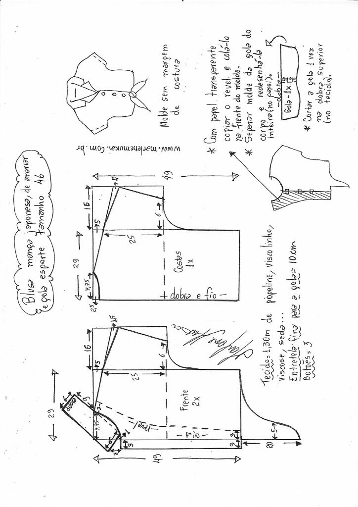 Выкройки блузки с узлом Выкройки блузки с узлом одежда,своими руками,сделай сам