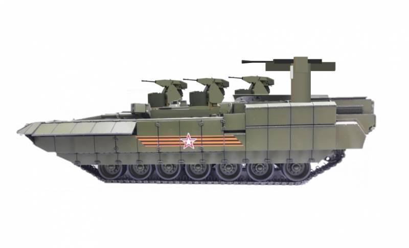 Боевая машина поддержки танков Т-18 на базе платформы «Армата» оружие,танки