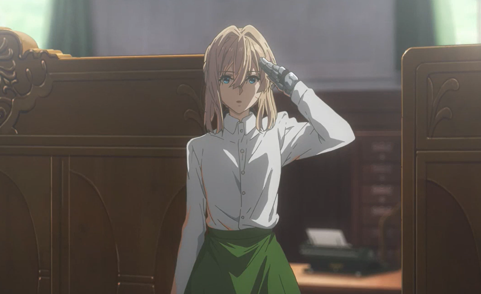 Кадр из аниме Вайолет Эвергарден