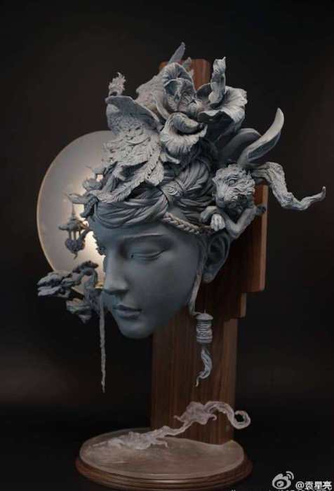 Особое очарование этим handmade скульптурам из глины придают тонкие детали в сказочном стиле. Автор: Yuanxing Liang.