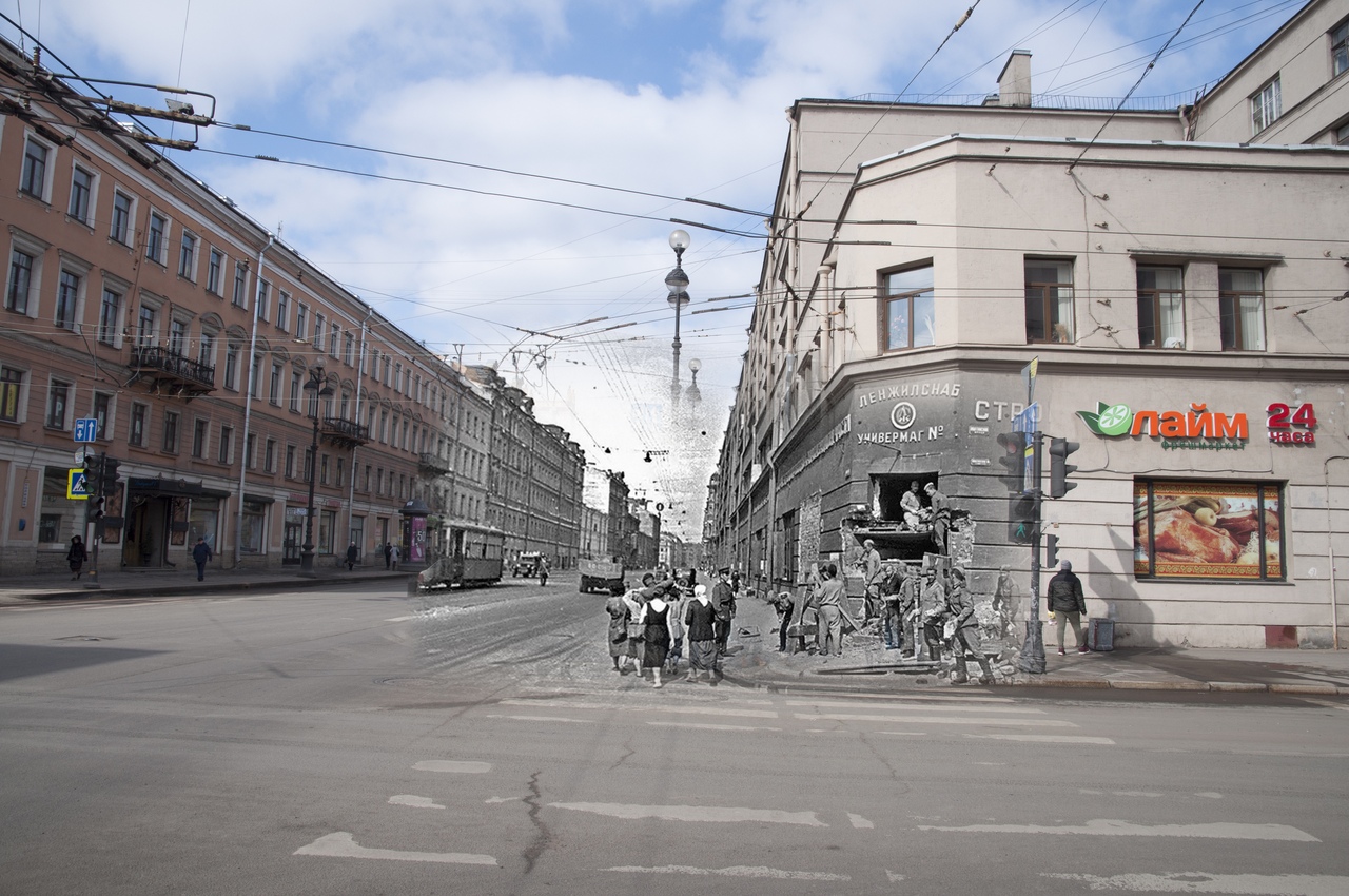 Фотоколлажи "Блокадный альбом" от Сергея Ларенкова к 75-летию снятия блокады Ленинграда (24 фото)