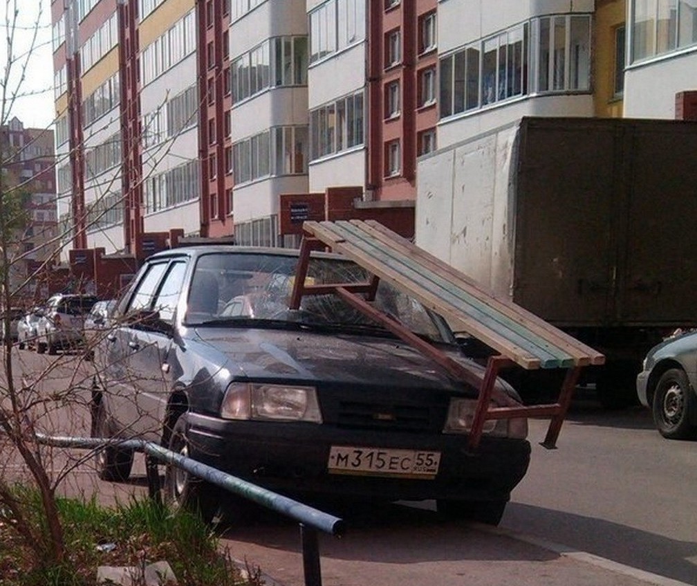 Ну и не забывайте правильно парковаться! авто, автомобили, месть