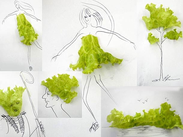 Создание лиц из еды и предметов от Виктора Нуньес , Victor Nunes