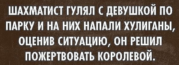 Идеальные женщины — это шахматистки: Они могут часами молчать, хорошо следят за фигурами и знают много интересных позиций