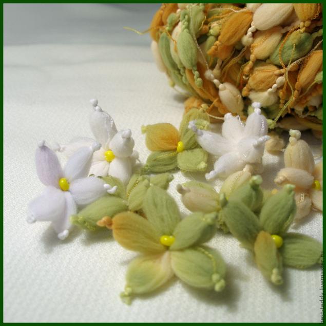 Цветы из пряжи своими руками поделки,рукоделие,своими руками,умелые руки,цветы своими руками