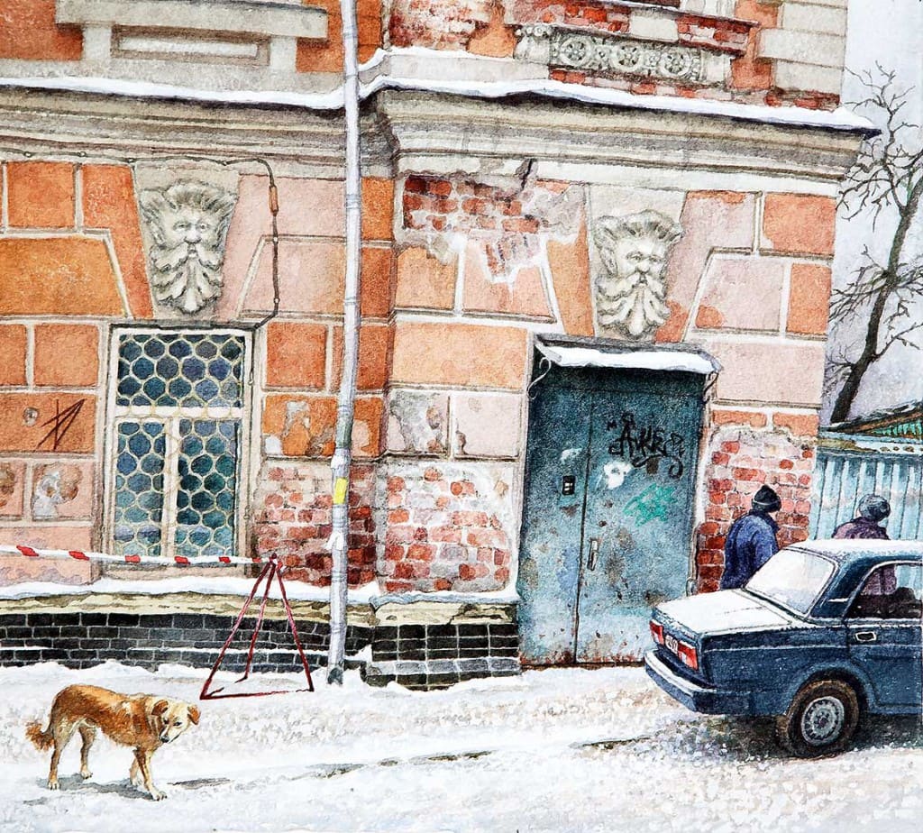На старых улицах Москвы. Акварели Алёны Дергилёвой На старых улицах Москвы. Акварели Алёны Дергилёвой