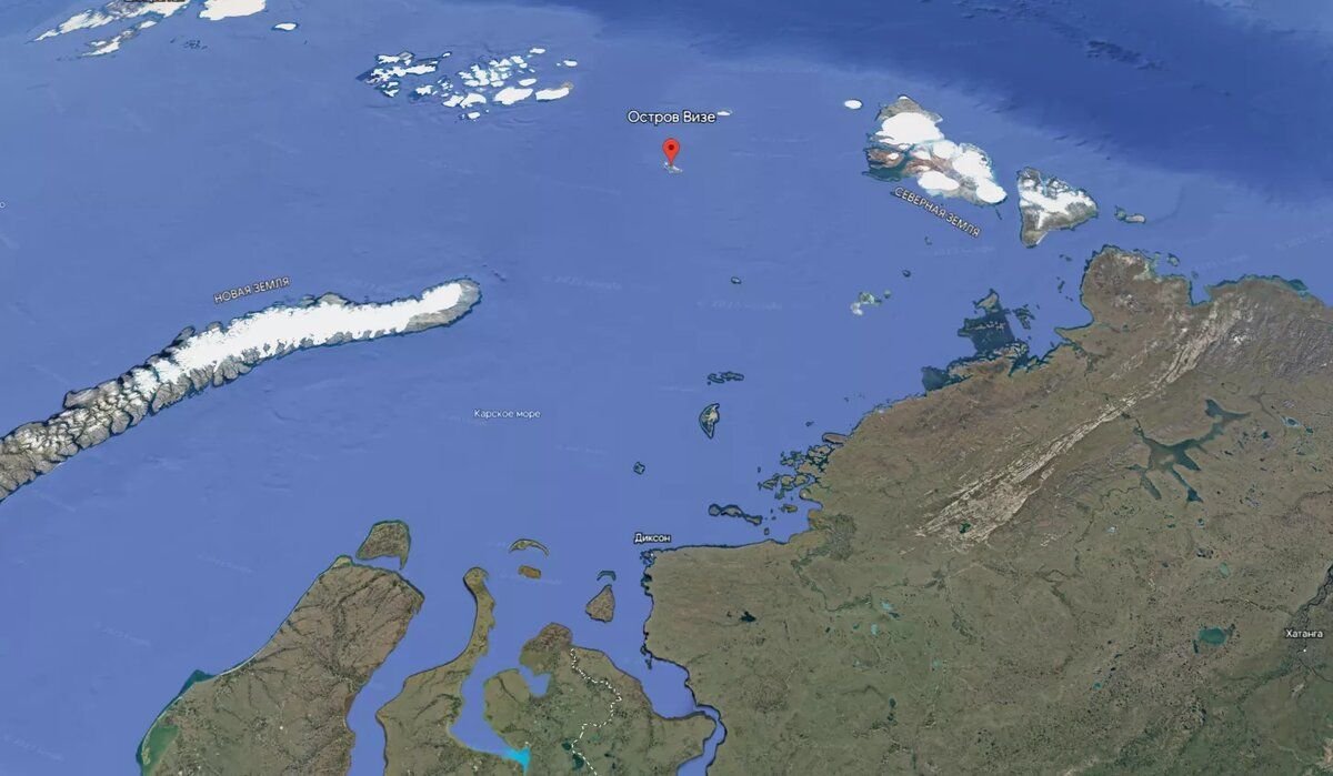 Остров Визе в Карском море/ © earth.google.com