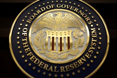 The seal for the Board of Governors of the Federal Reserve System is displayed in Washington, U.S., June 14, 2017. REUTERS/Joshua Roberts 