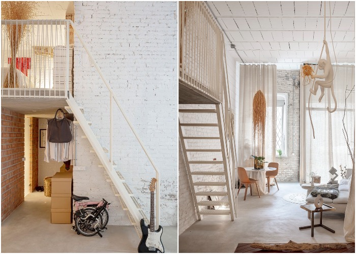 Даже старой пожарной лестнице нашлось применение (LoVt3 Apartment, Барселона).