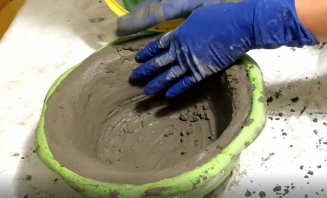 Роспись бетоном. Лепим вазон своими руками из бетона очумелые ручки,сделай сам,советы