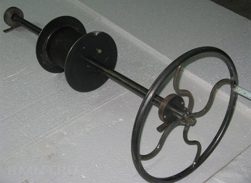 Металлические части ворота с&nbsp;колесом