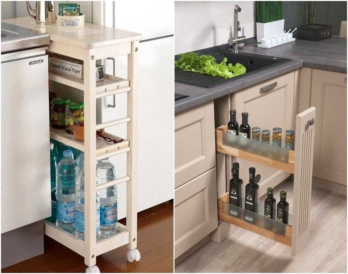 Как грамотно хранить продукты и девайсы на маленькой кухне