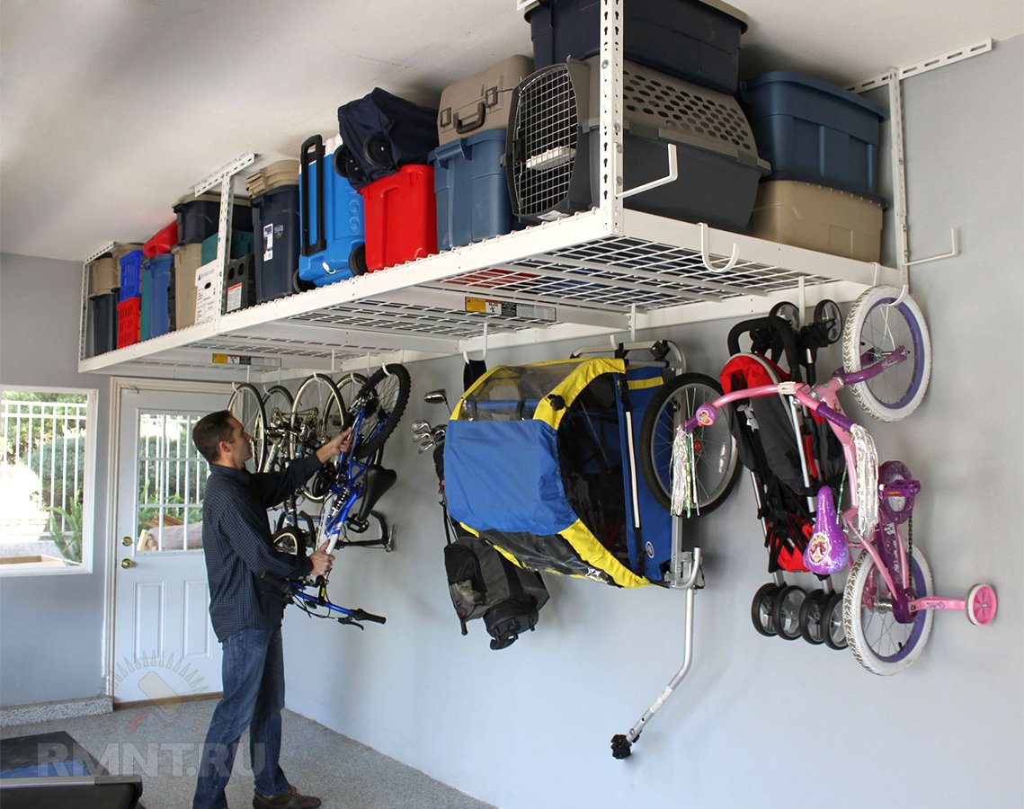 Потолочные системы хранения в гараже хранения, в гараже, системы, может, можно, вещей, чтобы, пример, велосипедов, металлические, размеры, крепления, доски, подвесная, руками, достаточно, угодно, гаража, Обычно, потолком