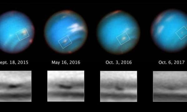 Телескоп "Хаббл" запечатлел гигантский умирающий шторм на Нептуне Нептун, космос, планета, солнечная система, факты, хаббл