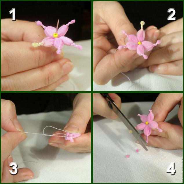 Цветы из пряжи своими руками поделки,рукоделие,своими руками,умелые руки,цветы своими руками