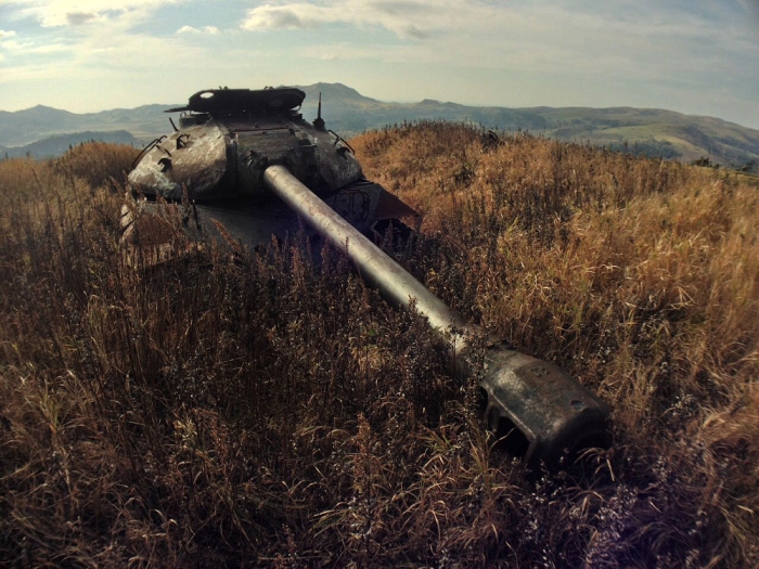 Советский танк 1950-х годов на острове Шикотан. | Фото: nlo-mir.ru.