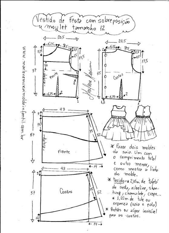 Выкройка платья на выпускной в детском саду выкройка платья,детское платье,Одежда