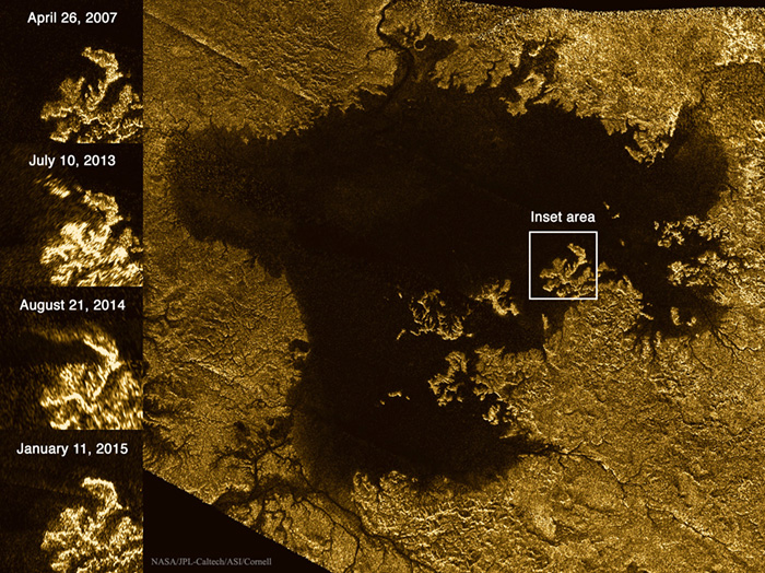 Исчезающие островки на Титане