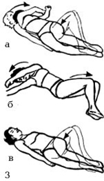 Остеохондроз: Упражнения для поясничного отдела позвоночника туловища, секунд, перед, затем, повторить, позвоночника, Упражнение, вперед, спине, направо, болезненных, мышцы, положение, упражнения, согнуть, положить, колено, согнув, одновременно, несколько