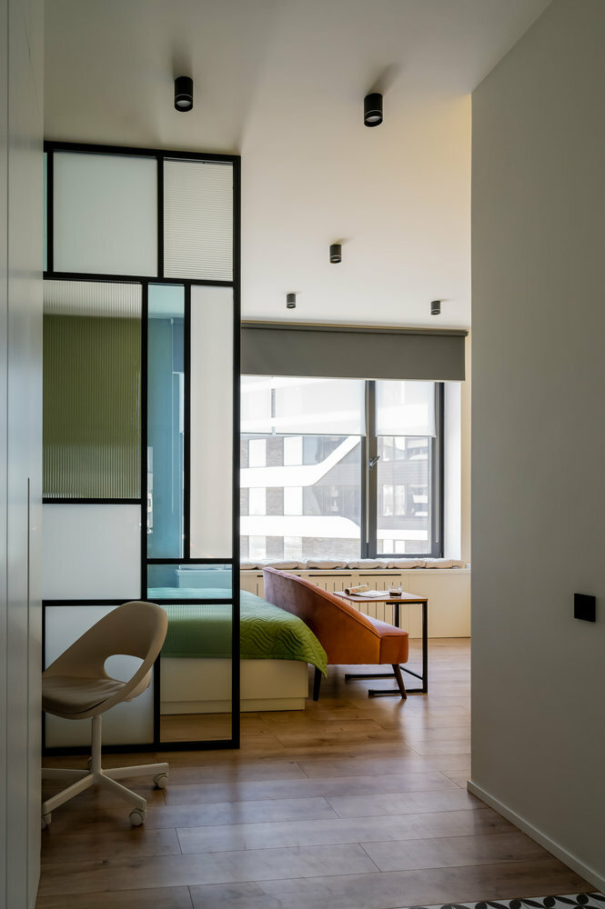 Правильное зонирование цветом: как дизайнер оформила крутую студию 29 м² для сдачи в аренду для дома и дачи,интерьер