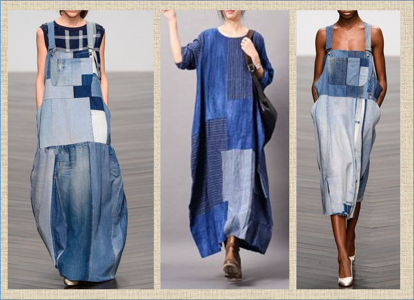 Джинсовые переделки в стиле бохо - стильно и нарядно - подборка платьев и сарафанов идеи и вдохновение,мода,одежда