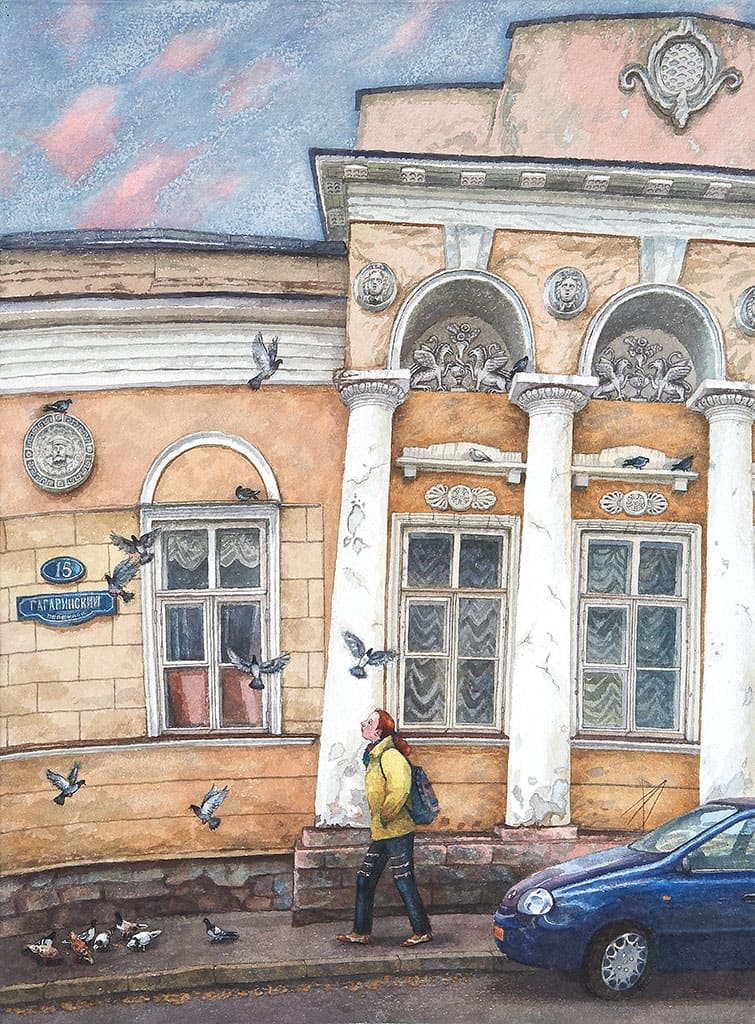 На старых улицах Москвы. Акварели Алёны Дергилёвой На старых улицах Москвы. Акварели Алёны Дергилёвой