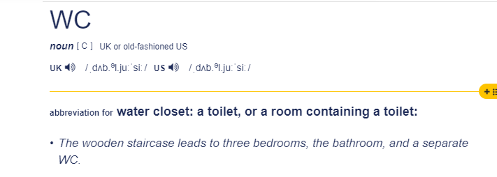 Почему туалет обозначается WC и как на самом деле переводится слово "toilet"?