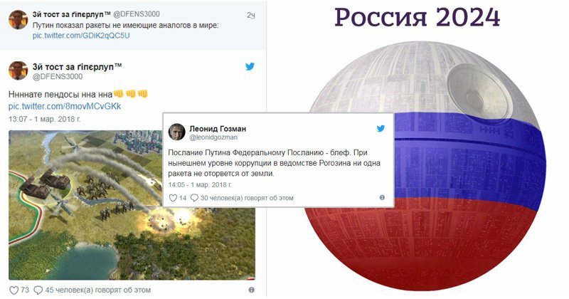 Ракета "Володя": реакция соцсетей на новое смертоносное оружие России выборы, оружие, президент, путин, ракета, россия, страна