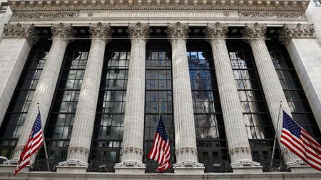 The front facade of the New York Stock Exchange (NYSE) is seen in New York City, U.S., March 29, 2021. REUTERS/Brendan McDermid