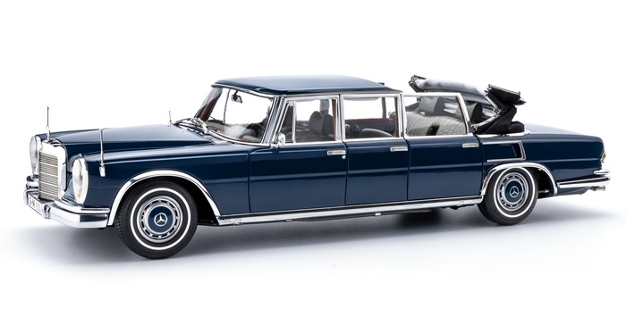 Mercedes-Benz 600 Pullman Landaulet W100 со складной крышей/ Фото: scalecar.ru
