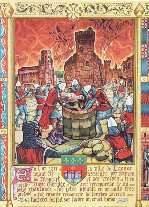    Казнь Героды де Лавор на средневековой миниатюре / ©cathar.info