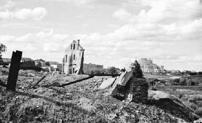 Разрушенный квартал Минска