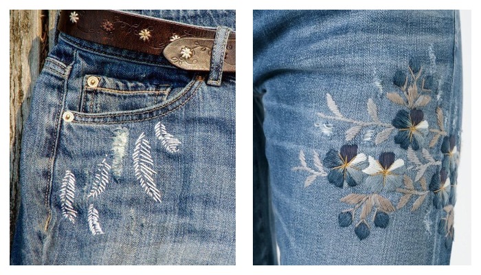 Простая, но крутая вышивка по джинсовой ткани, идеи