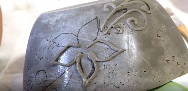 Роспись бетоном. Лепим вазон своими руками из бетона очумелые ручки,сделай сам,советы