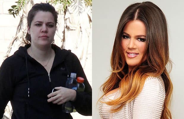 Хлои Кардашьян девушки, до и после макияжа, знаменитости, фото