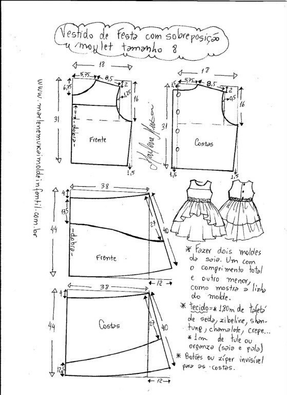 Выкройка платья на выпускной в детском саду выкройка платья,детское платье,Одежда