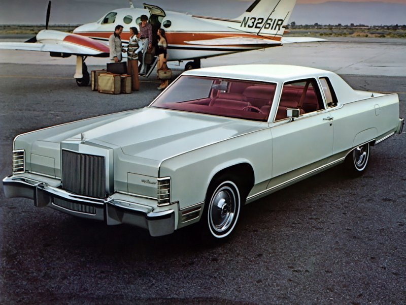 Lincoln Continental Coupe (1977) для сравнения в деталях с Mark V Continental, lincoln, американский автопром