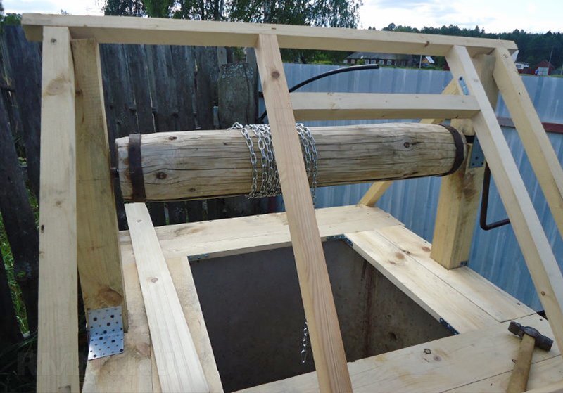 Колодезный домик над источником воды выполняет защитные и&nbsp;декоративные функции.-44