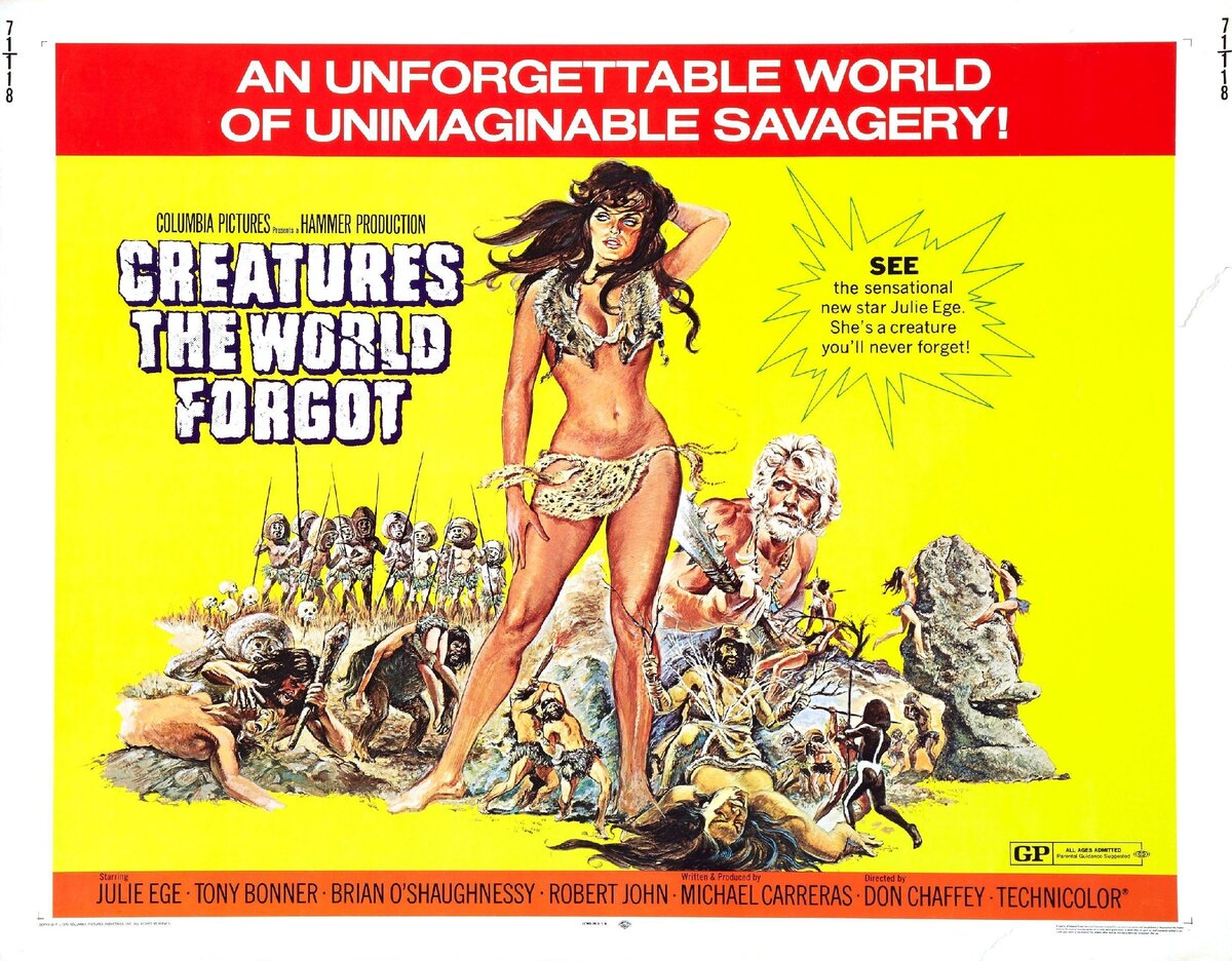 Если на втором фильме уже не работал Харрихаузен, и динозавров создали его ученики, то в третьем, "Существа забытого мира" (1971), от ящеров решили вообще отказаться. Первобытные люди воевали друг с другом, что, конечно же, было уже не так интересно, и даже красотка Джулия Эге ("Мисс Норвегия - 1962") не спасла положения... 