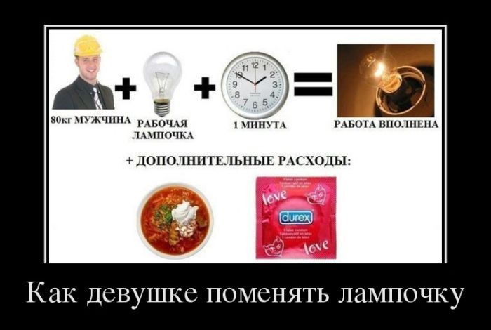Как девушке поменять лампочку
