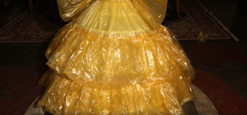 Платье своими руками из пластиковых пакетов