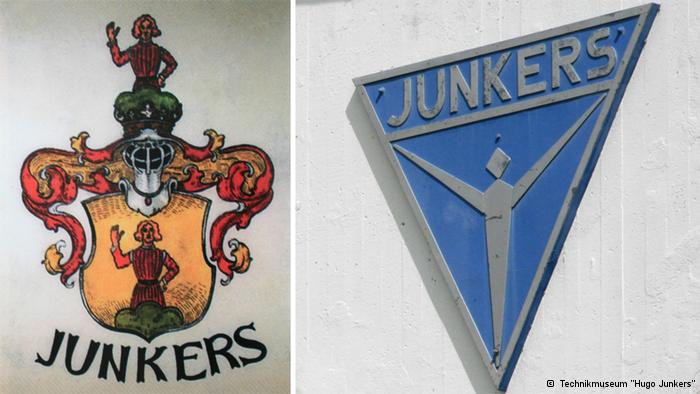 Семейный герб Юнкерсов и эмблема фирмы Юнкерс