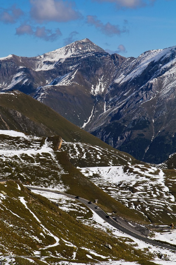 Дышим морозным, бодрящим альпийским воздухом на дороге Гроссглокнер